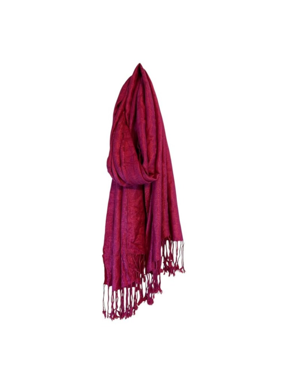 Capelli New York Scarf Wrap Pink Magenta Fringe Rayon Shawl Boho Lightweight